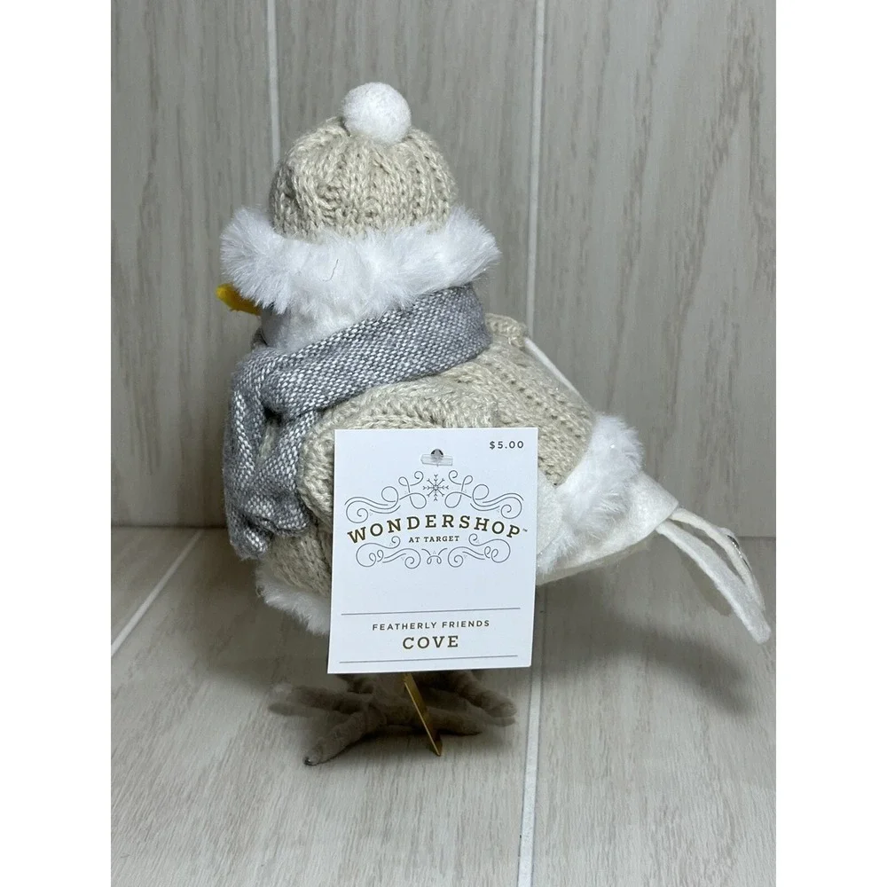 Wondershop Featherly Friends Cove Bird Figure Beige sweater Hat Gray scarf 2023